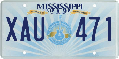 MS license plate XAU471