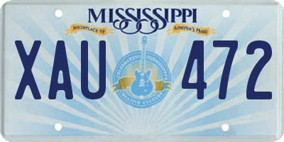 MS license plate XAU472