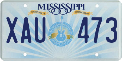 MS license plate XAU473
