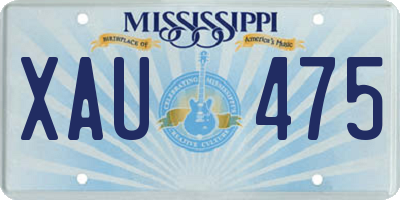 MS license plate XAU475