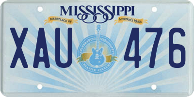 MS license plate XAU476