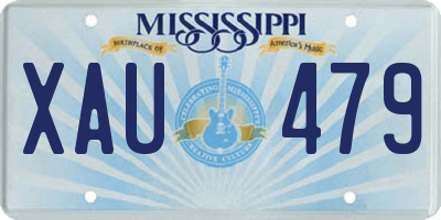 MS license plate XAU479