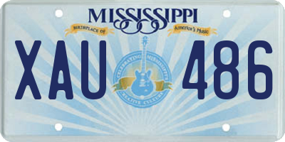 MS license plate XAU486