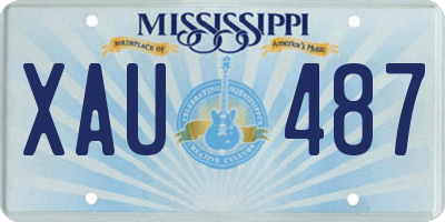 MS license plate XAU487
