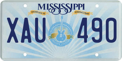 MS license plate XAU490