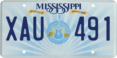 MS license plate XAU491