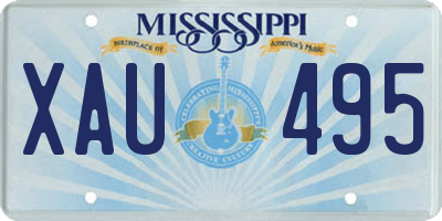 MS license plate XAU495