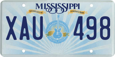MS license plate XAU498