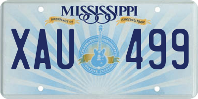 MS license plate XAU499