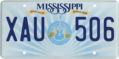 MS license plate XAU506