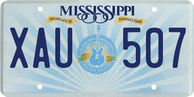 MS license plate XAU507