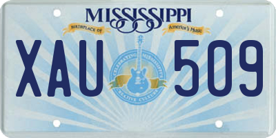 MS license plate XAU509