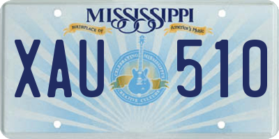 MS license plate XAU510