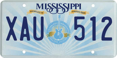 MS license plate XAU512