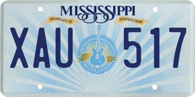 MS license plate XAU517