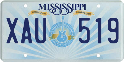 MS license plate XAU519