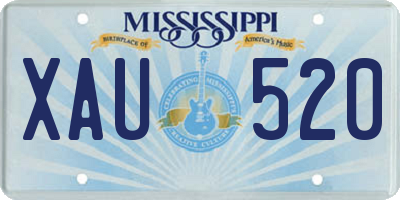 MS license plate XAU520