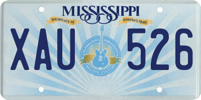MS license plate XAU526