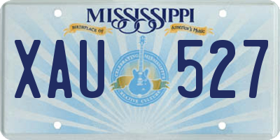 MS license plate XAU527