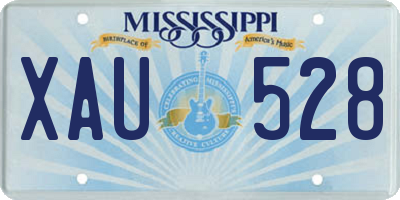 MS license plate XAU528