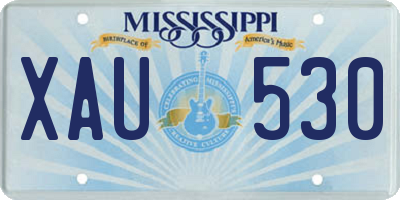 MS license plate XAU530