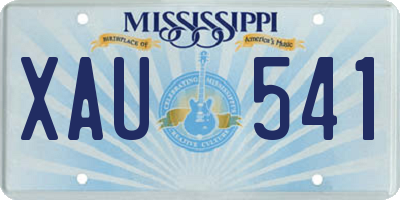 MS license plate XAU541
