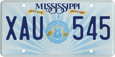 MS license plate XAU545