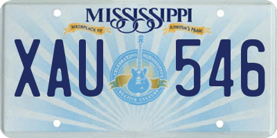 MS license plate XAU546