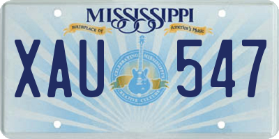 MS license plate XAU547