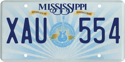 MS license plate XAU554