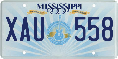 MS license plate XAU558
