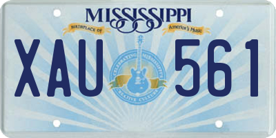 MS license plate XAU561