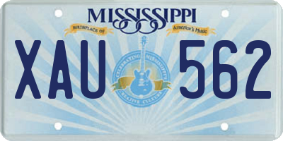 MS license plate XAU562