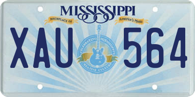 MS license plate XAU564