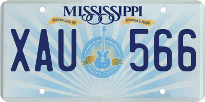 MS license plate XAU566