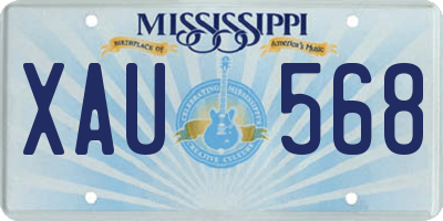 MS license plate XAU568