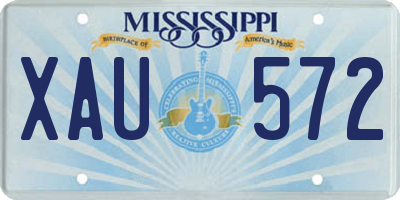 MS license plate XAU572