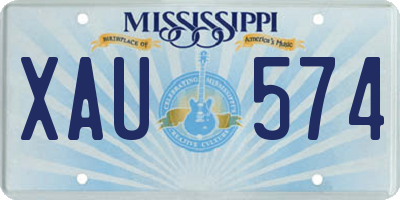 MS license plate XAU574