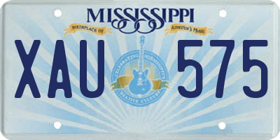 MS license plate XAU575