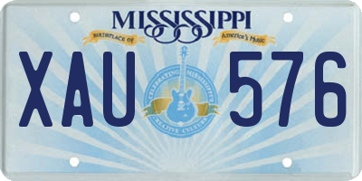 MS license plate XAU576