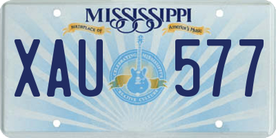 MS license plate XAU577