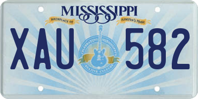 MS license plate XAU582
