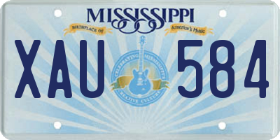 MS license plate XAU584