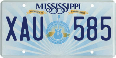 MS license plate XAU585