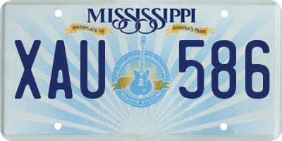 MS license plate XAU586