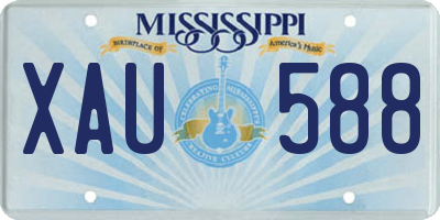 MS license plate XAU588