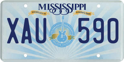 MS license plate XAU590
