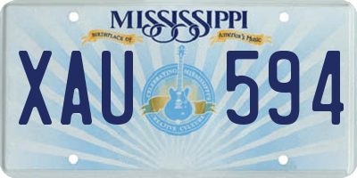 MS license plate XAU594