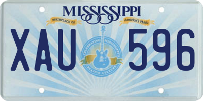 MS license plate XAU596