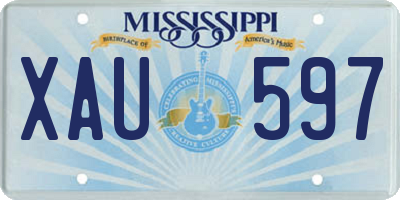 MS license plate XAU597